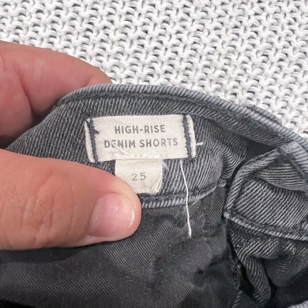Madewell Black Denim Jean Shorts - Picture 6 of 14